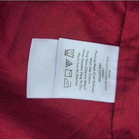 Eddie Bauer Cotton Blend Burgundy/Pink/Lavender Floral Skirt Size M - Picture 9 of 13